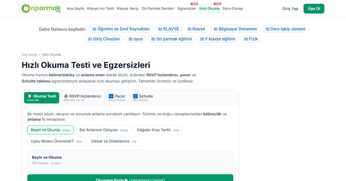 Hızlı Okuma Nedir, Nasıl Yapılır? Ücretsiz Egzersizlerle Okuma Hızını Artır